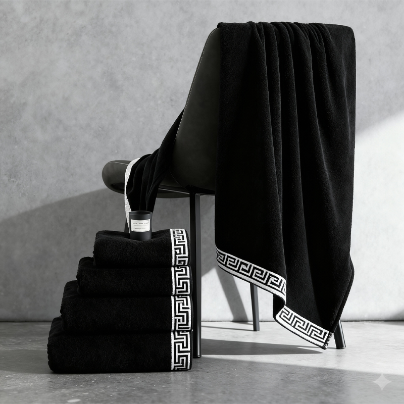 Black Towel – 70×140 cm