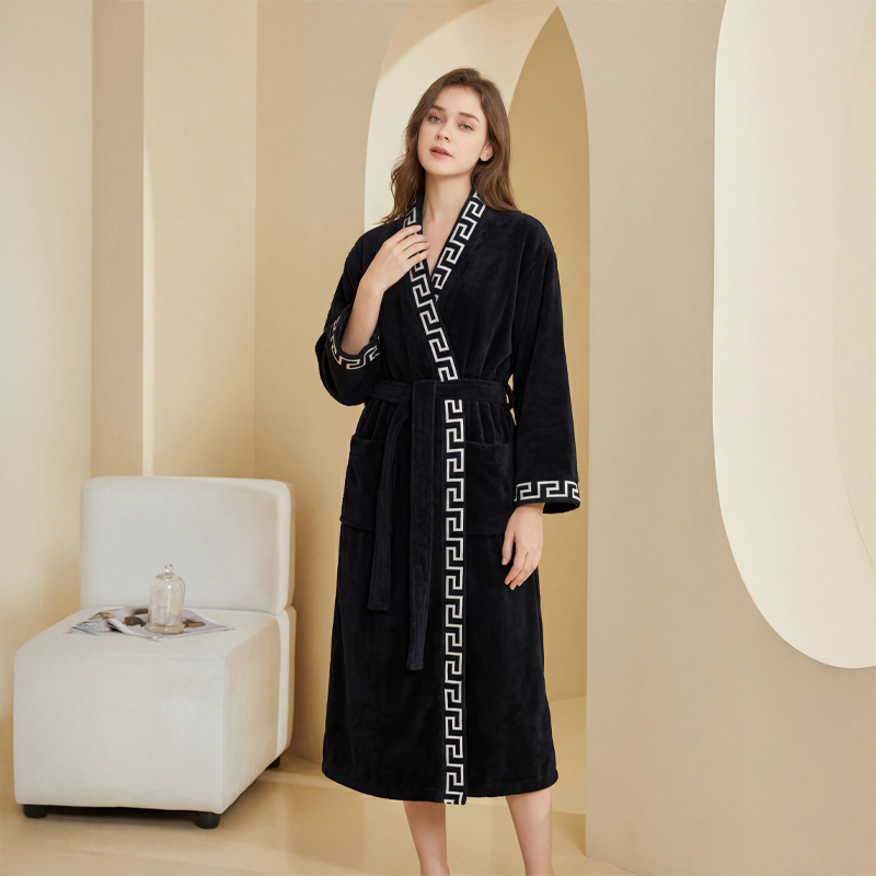 Black Bathrobe – Size XL